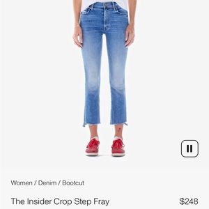 Mother Insider Step Crop Flare Jeans